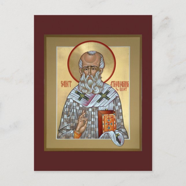 Tarjeta de oración de Saint Athanasius (Anverso)