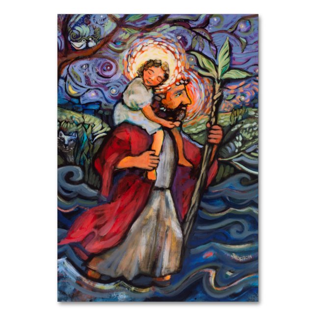 Tarjeta de oración de Saint Christopher (Anverso)