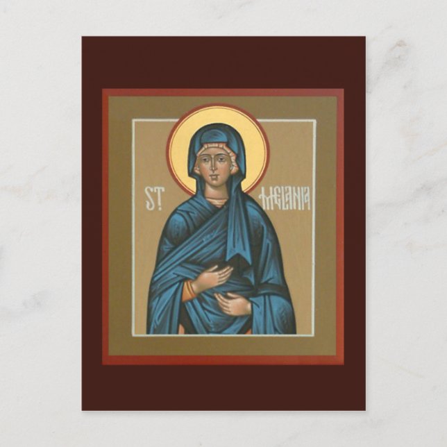 Tarjeta de oración de Saint Melania (Anverso)