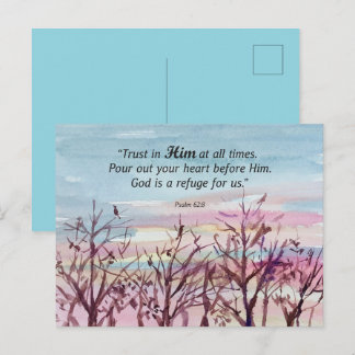 Tarjeta de oración de salmo Tarjeta religiosa de p