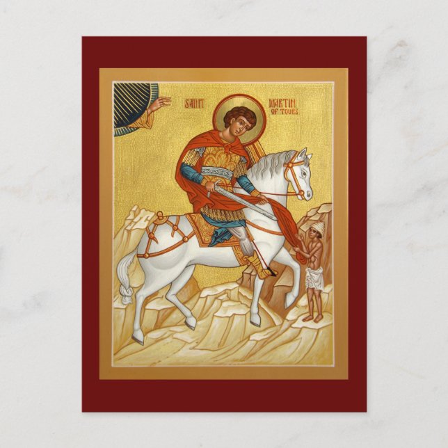 Tarjeta de oración de San Martín de Tours (Anverso)