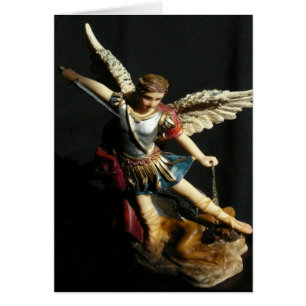Tarjeta de oración de San Miguel Angel
