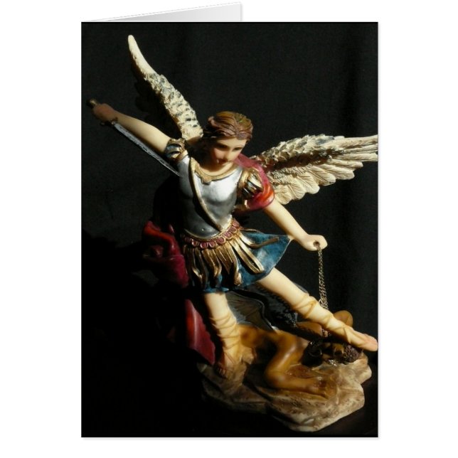 Tarjeta de oración de San Miguel Angel (Frente)
