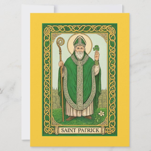Tarjeta de Oración de San Patricio (Anverso)