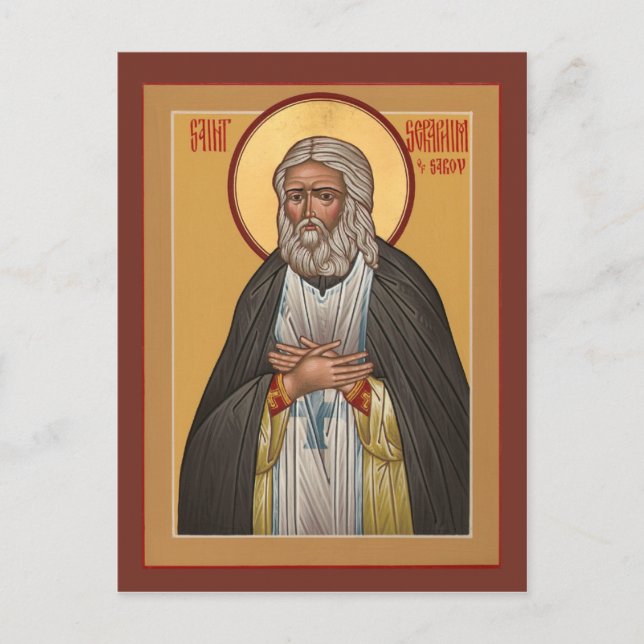 Tarjeta de oración de San Serapí de Sarov (Anverso)