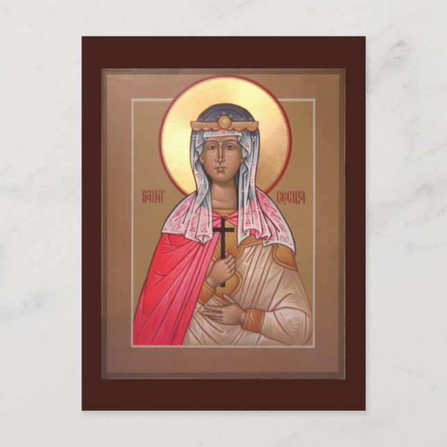 Tarjeta de oración de Santa Cecilia (Anverso)