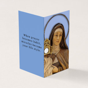 Tarjeta de oración de Santa Clara de Asís