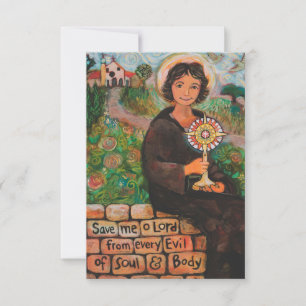 Tarjeta de oración de Santa Clara de Asís