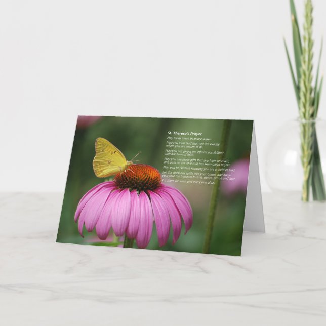 Tarjeta de oración de Santa Teresa (Anverso)
