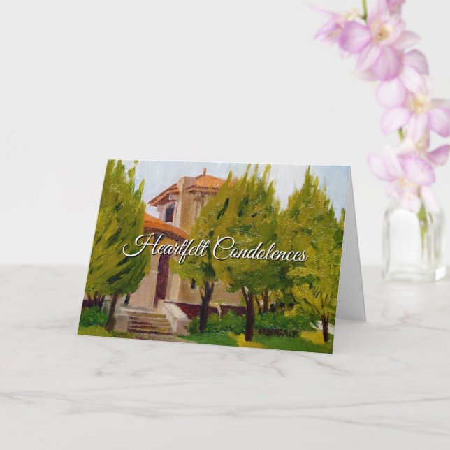 Tarjeta de oración de Serenity en azul amarillo ve (Orquídea)