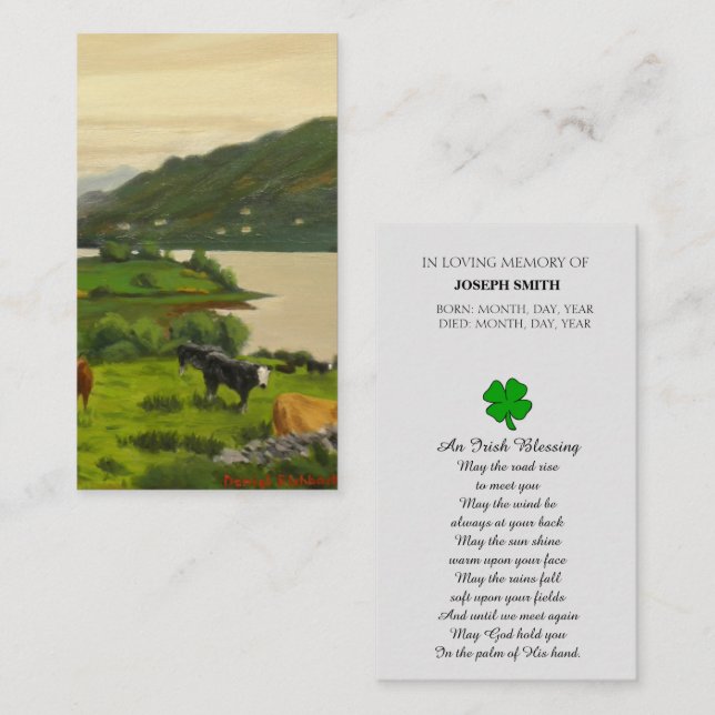 Tarjeta de oración de simpatía de imágenes conmemo (Anverso / Reverso)