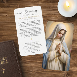 Tarjeta de oración de simpatía de la cruz de la Vi