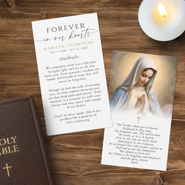 Tarjeta de oración de simpatía de la Virgen María  (Subido por el creador)