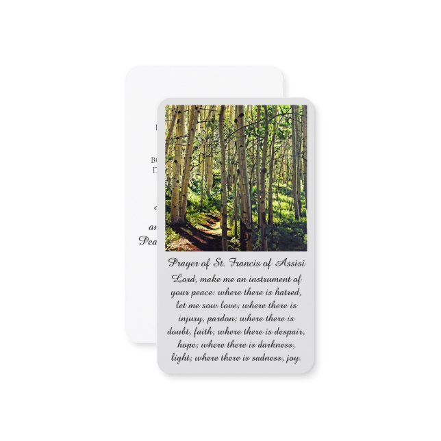 Tarjeta de oración de simpatía de San Francisco de (Anverso/Reverso In Situ)