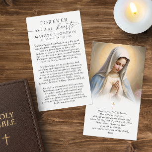 Tarjeta de oración de simpatía funeral religiosa V