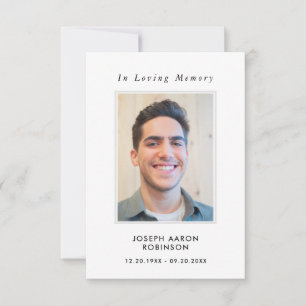 Tarjeta de oración de simpatía para memorial de fu