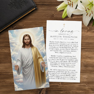 Tarjeta de oración de simpatía y recuerdo de Jesús