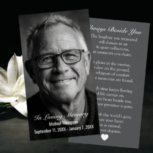 Tarjeta de Oración de Sincronía de Funeral Foto El