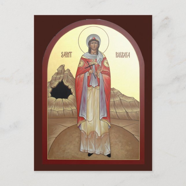 Tarjeta de oración de St. Barbara (Anverso)