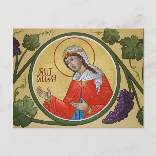 Tarjeta de oración de St. Barbara (Anverso)