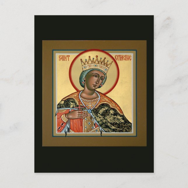 Tarjeta de oración de St. Catherine (Anverso)