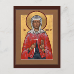 Tarjeta de oración de St. Christina