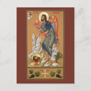 Tarjeta de oración de St. John the Forerunner