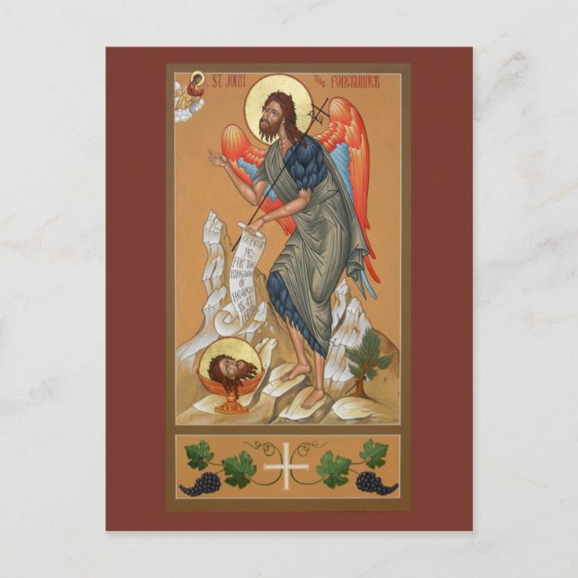 Tarjeta de oración de St. John the Forerunner (Anverso)