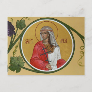 Tarjeta de oración de St. Julia