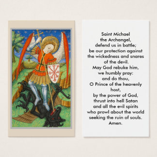 Tarjeta de oración de St Michael