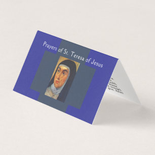 Tarjeta de oración de Sta Teresa de Jesús
