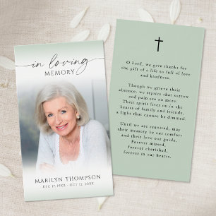 Tarjeta de Oración de Súplica Cruz de Foto En Memo