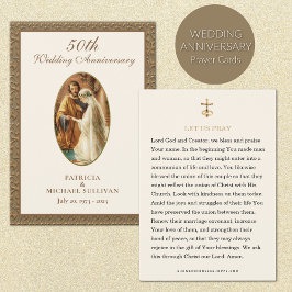 Tarjeta de oración del Aniversario de la Boda Cató