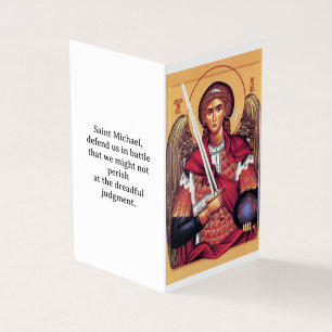 Tarjeta de oración del Arcángel San Miguel