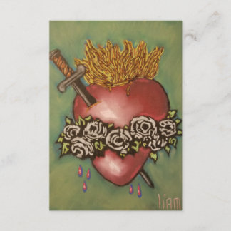 Tarjeta de oración del corazón inmaculado de Mary