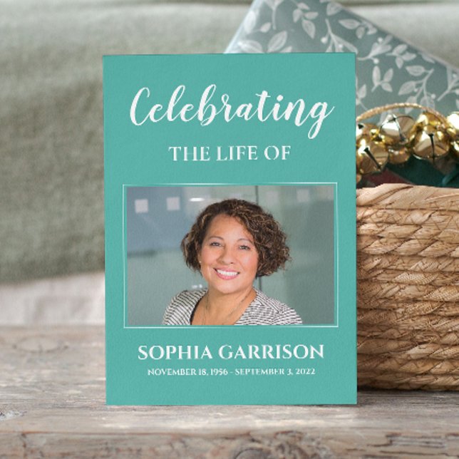 Tarjeta de oración del funeral conmemorativo Aqua  (Subido por el creador)