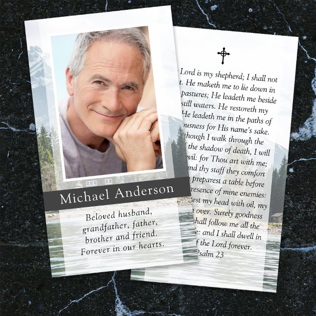 Tarjeta de oración del funeral conmemorativo de lo (Subido por el creador)