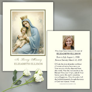 Tarjeta de Oración del Funeral de Jesús Divino de