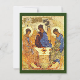 Tarjeta de oración del icono de la Santísima Trini