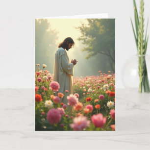 Tarjeta de oración del jardín pacífico