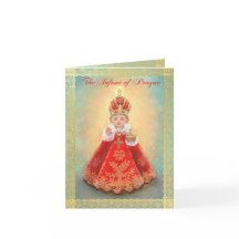 Tarjeta de oración del niño de Praga