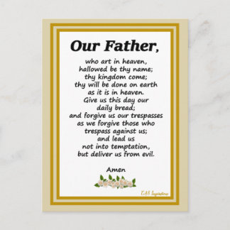 Tarjeta de oración del Padre Nuestro Mateo 6:9-13