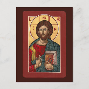 Tarjeta de oración del Pantocrador de Cristo