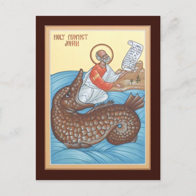 Tarjeta de oración del profeta Jonah (Anverso)