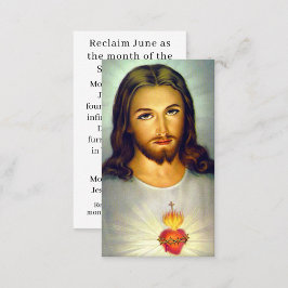 Tarjeta de oración del Sagrado Corazón de Jesús