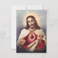 Tarjeta de oración del Sagrado Corazón de Jesús