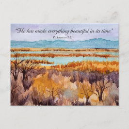 Tarjeta de oración Ecclesiastes desierto de otoño