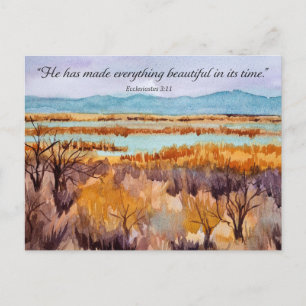 Tarjeta de oración Ecclesiastes desierto de otoño