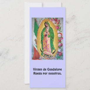 Tarjeta de Oración Española Virgen de Guadalupe
