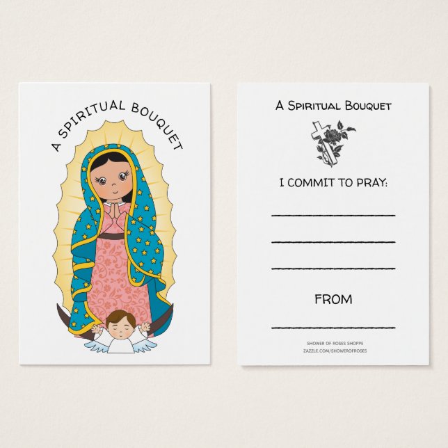 Tarjeta de Oración Espiritual de la Señora de Guad (Anverso y reverso)